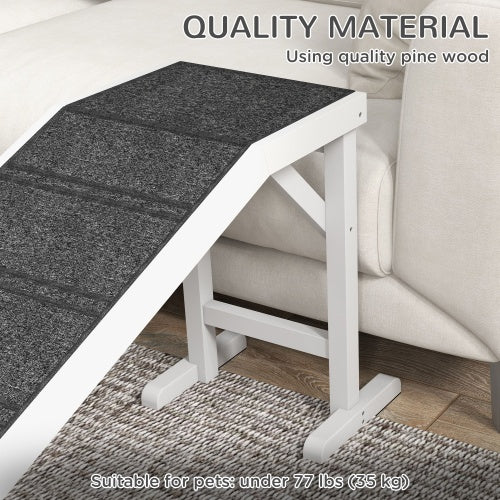 Pet Ramp For Dog With Non-slip Carpet And Top Platform