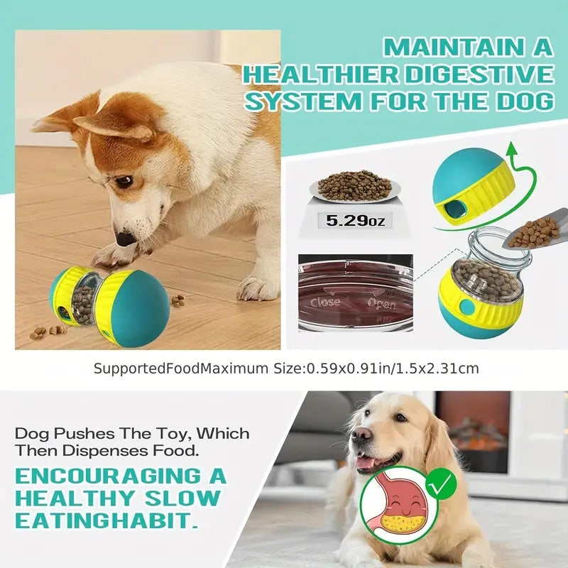 Adjustable Treat Dispenser Toy For Dogs - Interactive IQ Stimulator Slow Feeder For Boredom