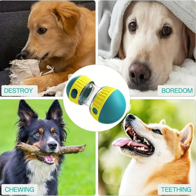 Adjustable Treat Dispenser Toy For Dogs - Interactive IQ Stimulator Slow Feeder For Boredom
