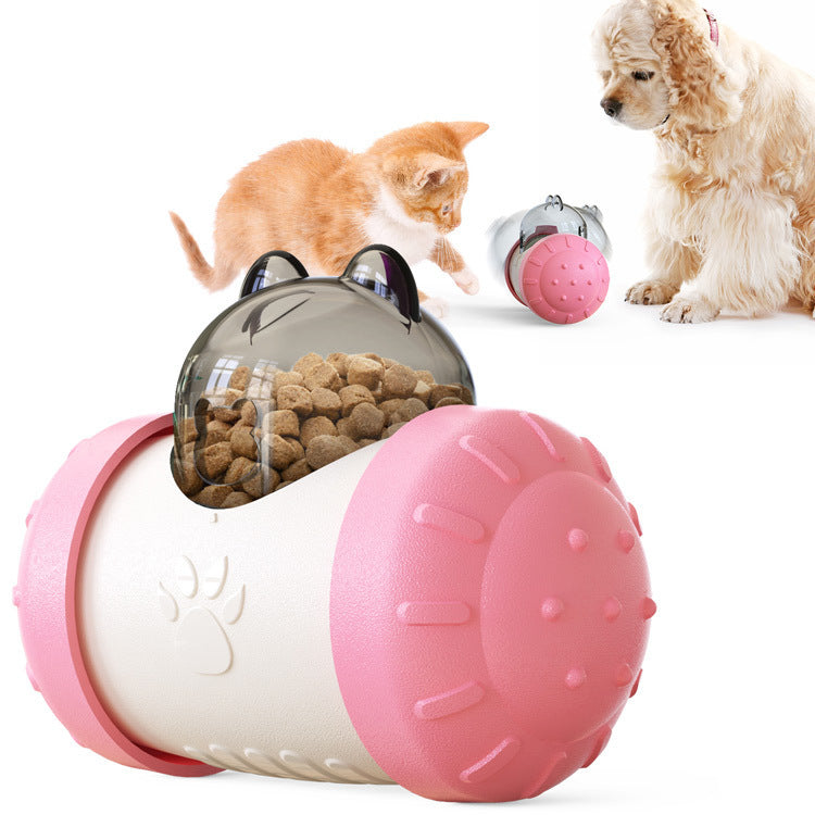 Funny Dog Treat Leaking Toy With Wheel