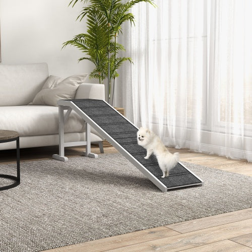 Pet Ramp For Dog With Non-slip Carpet And Top Platform
