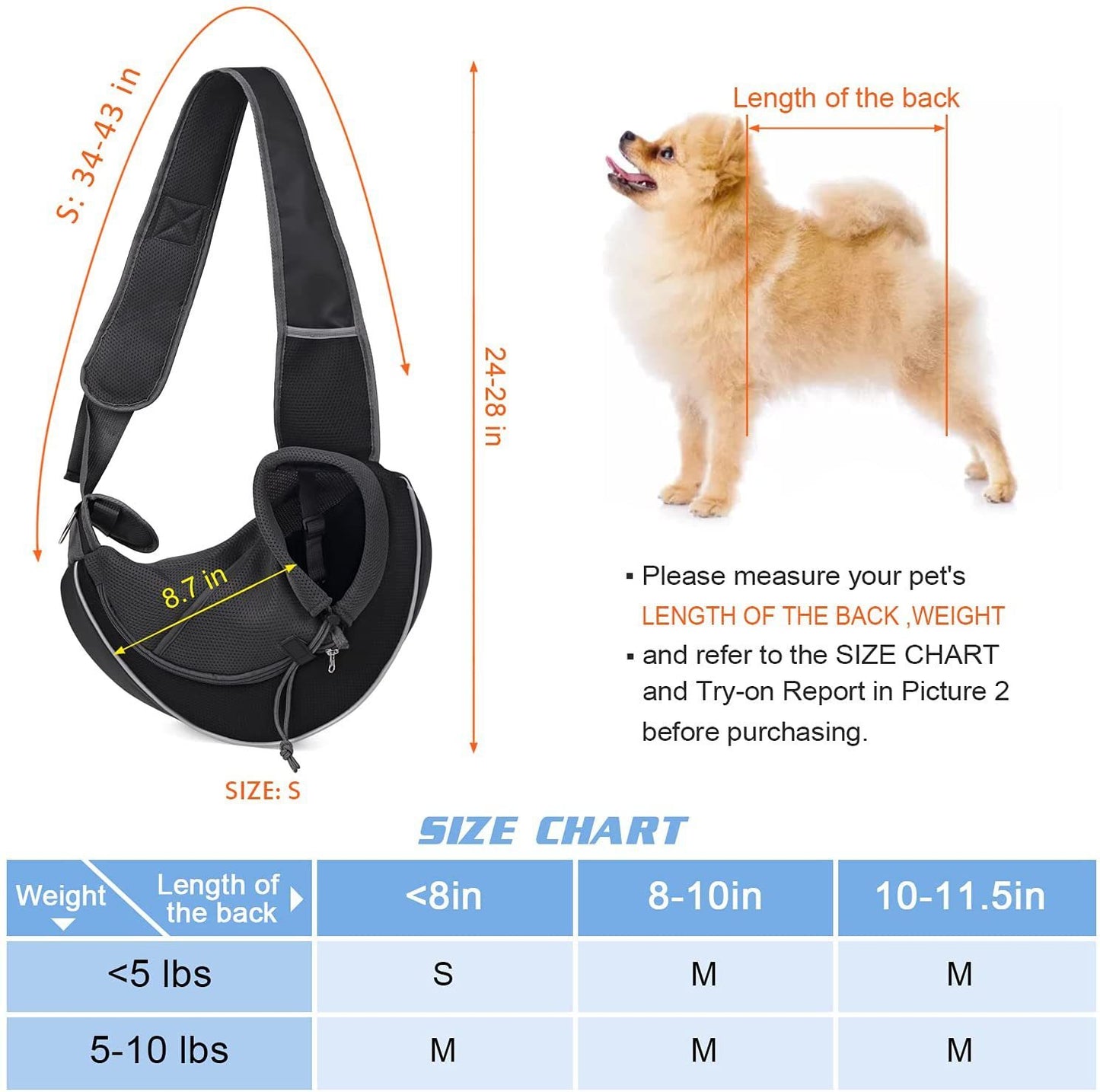 Outdoor Portable Crossbody Bag For Dogs and Cats